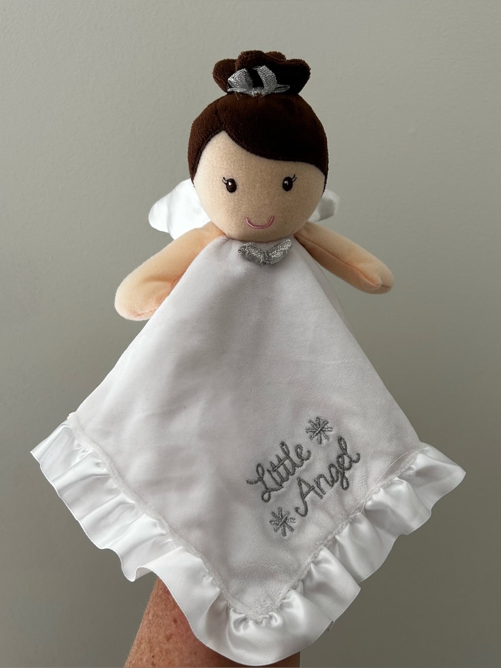 Baby Starters "Little Angel" Plush Doll Security Blanket Lovey with Rattle EUC
